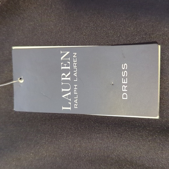 Lauren Ralph Lauren Black Label Banon 3/4 Sleeve Shift Dress Black/Ivory Size 14 - Picture 8 of 11